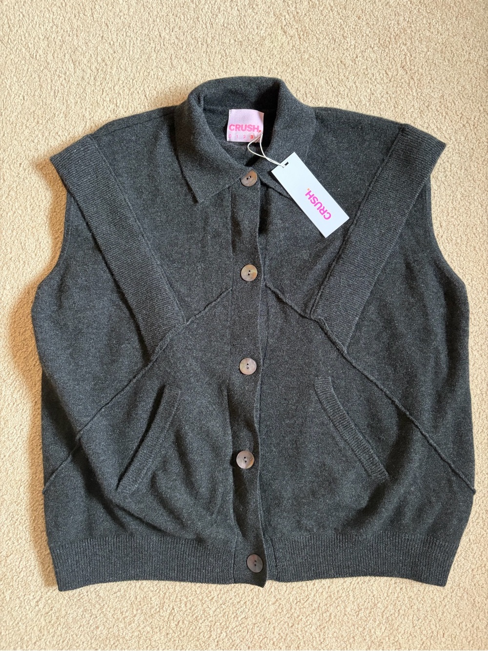 NWT Crush Collection (Colorush) Cashmere vest